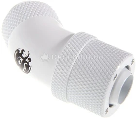 Bitspower 45° Anschluss G1/4" auf 13/10mm drehbar weiß