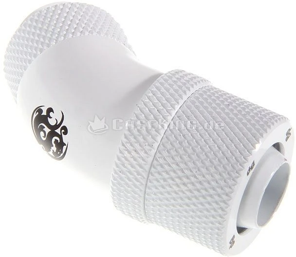 Bitspower 45° Anschluss G1/4" auf 13/10mm drehbar weiß