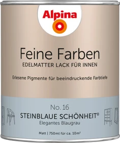Alpina Farben Feine Farben Lack No. 16 Steinblaue Schönheit innen blaugrau edelmatt, 750ml