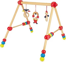 Bieco Spielbogen Holz mit Figuren & Kugeln höhenverstellbar