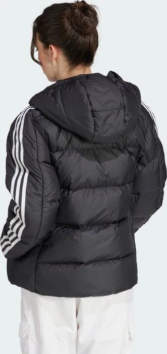 adidas Essentials 3-Streifen Mid Hooded Jacke schwarz (Damen)