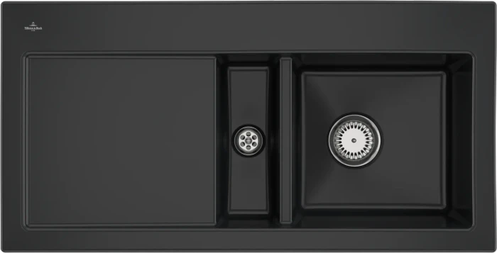 Villeroy & Boch Subway 60 Einbau Becken rechts pure black
