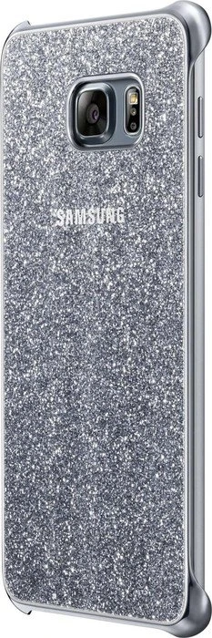 Samsung EF-XG928CS Glitter Cover für Galaxy S6 Edge+ silber