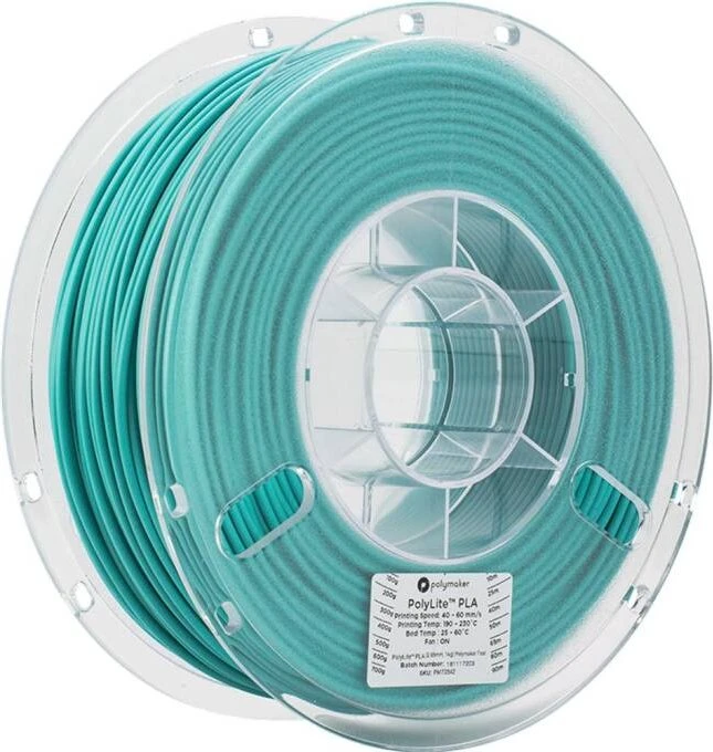 Polymaker PolyLite PLA, türkis, Spule, 2.85mm, 1.00kg