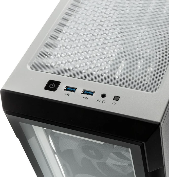 Corsair iCue 220T RGB, weiß, Glasfenster