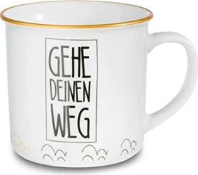 Nici Kaffeetasse Gehe deinen Weg 400ml metallic