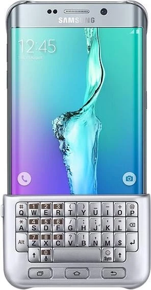 Samsung Keyboard Cover QWERTZ für Galaxy S6 Edge+ silber