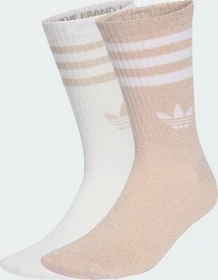 adidas 3-Stripes Glitter Crew Socken blush pink/white, 2 Paare (Damen)