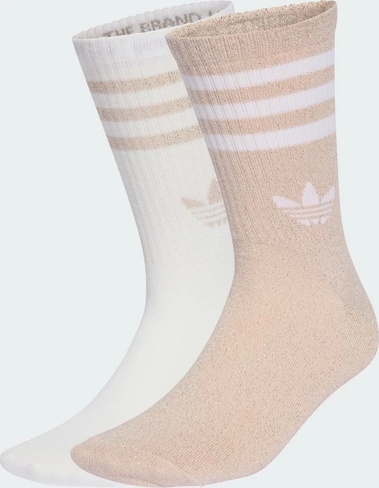 adidas 3-Stripes Glitter Crew Socken blush pink/white, 2 Paare (Damen)