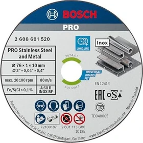 Bosch Professional A60RBF Expert for Inox Trennscheibe, 76x1x10mm, 1 Stück