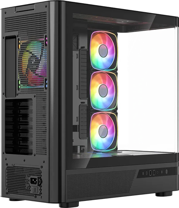 Modecom Volcano AQ200 ARGB Black, Glasfenster
