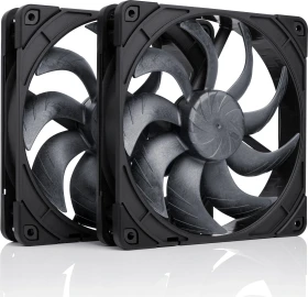 Noctua NF-A14x25 G2 PWM Sx2-PP chromax.black, 140mm, 2er-Pack
