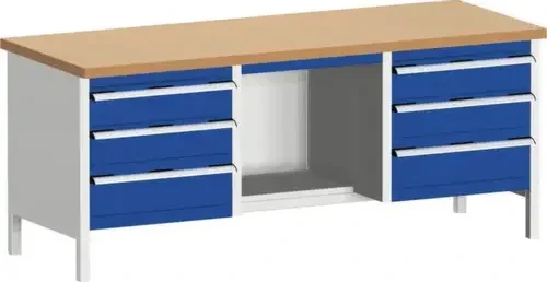 Bott Cubio Werkbank 200x84x75cm blau