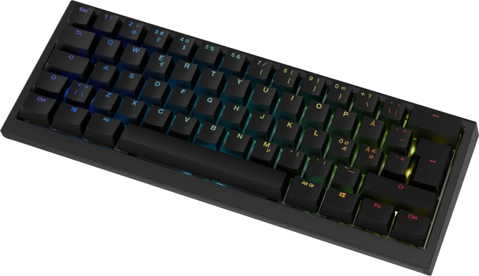 Ducky One X Mini Wireless, schwarz, LEDs RGB, Inductive Analog Switch, USB/Bluetooth, ND