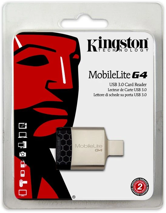 Kingston MobileLite G4 Dual-Slot-Cardreader, USB-A 3.0 [Stecker]