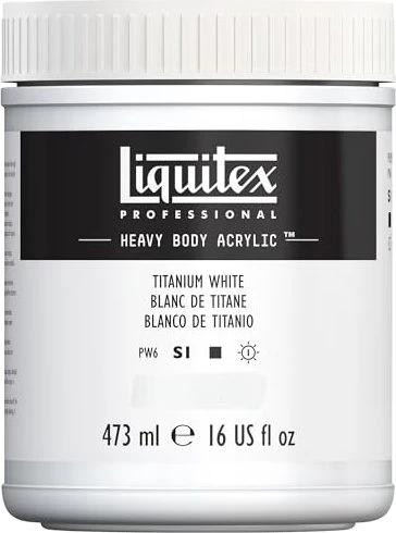 Liquitex Professional Heavy Body Acrylic titanium white, 473ml