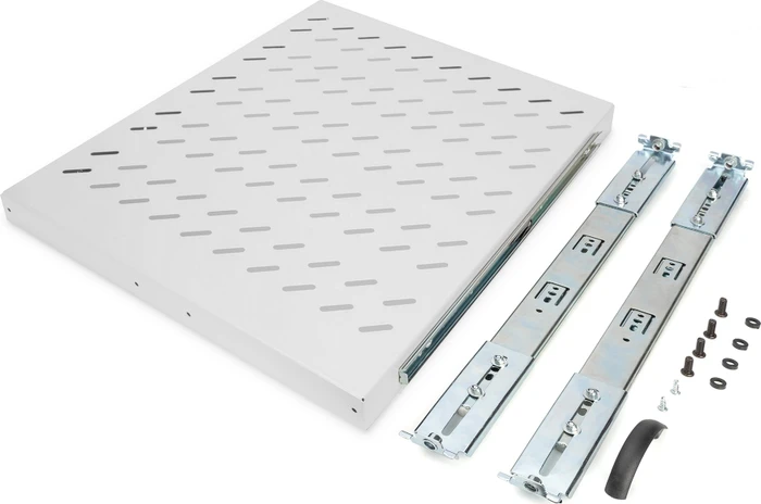 Digitus ausziehbarer Fachboden für Netzwerk- und Serverschränke, 19", hellgrau, 800mm Einbautiefe, 1HE