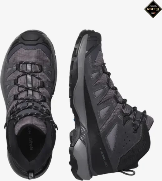 Salomon X Ultra 360 Leather Mid GTX shark/nine iron/cloud gray (Damen)