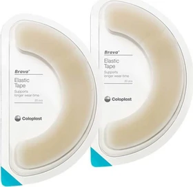 Coloplast Brava elastischer Fixierstreifen XL gebogen, 40 Stück