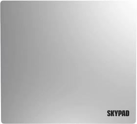 SkyPAD Glass 3.0 XL Gaming-Mauspad aus gehärtetem Glas, 500x400mm, Text Logo, weiß