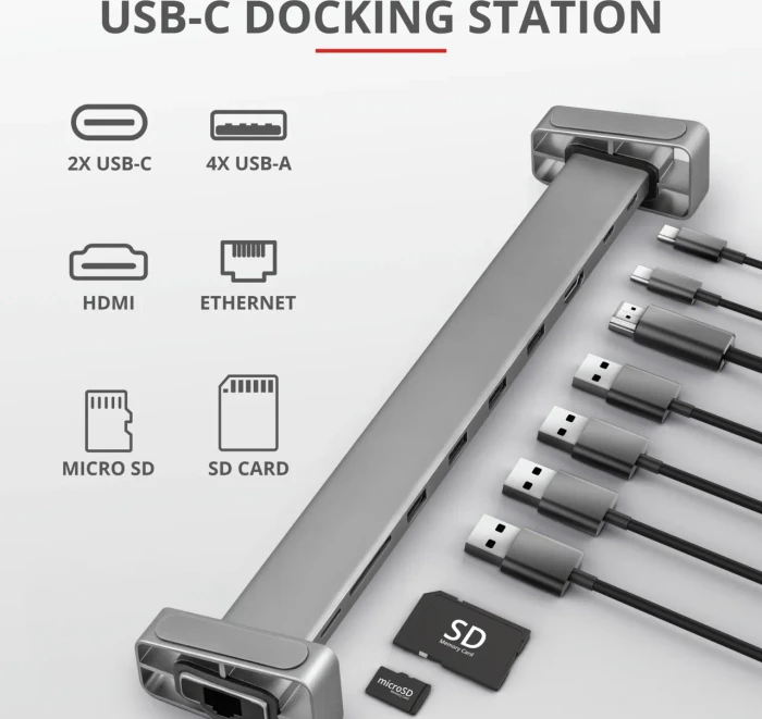 Trust Dalyx 10-in-1 Multi-Port Dock, USB-C 3.0 [Buchse]