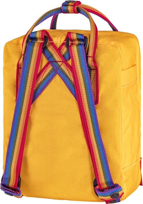 Fjällräven Kanken Rainbow Mini warm yellow/rainbow pattern
