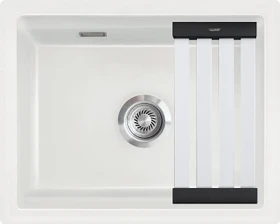 systemceram Kara 57 F/o Einbau Becken mittig mit Ablauffernbedienung grönland