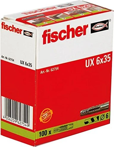 fischer UX 6x35 Universaldübel, 6x35mm, 100 Stück