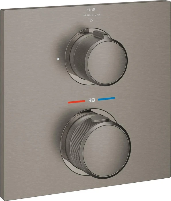 Grohe Allure Unterputz-Thermostat mit 1 Absperrventil hard graphite gebürstet