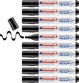 edding 1455 Kalligrafiestift schwarz, 10er-Pack