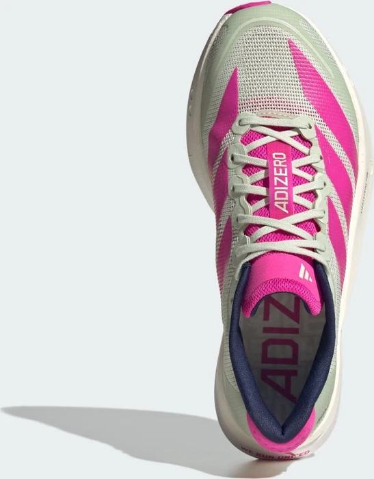 adidas Adizero Boston 13 linen green/shock pink/dark blue (Damen)
