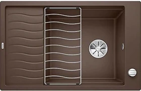 Blanco Elon XL 6 S InFino Becken reversibel mit Ablauffernbedienung cafe