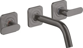Hansgrohe Axor Citterio M 3-Loch Waschbeckenarmatur mit Hebelgriffen 166mm brushed black chrome