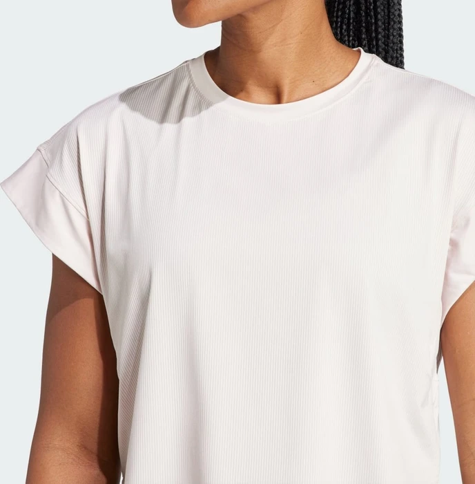 adidas Studio Funktionsshirt kurzarm putty mauve/grey two (Damen)