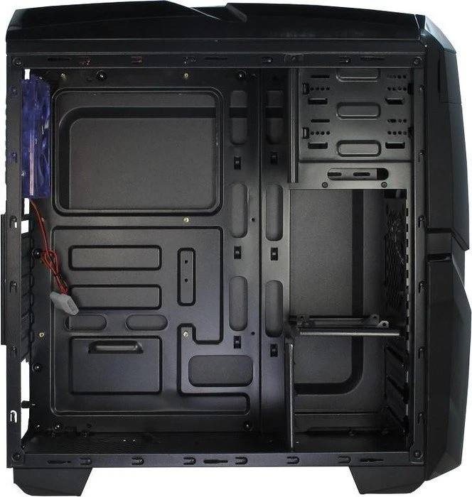 Inter-Tech Q2 Illuminator, Acrylfenster, Lüfter LED blau