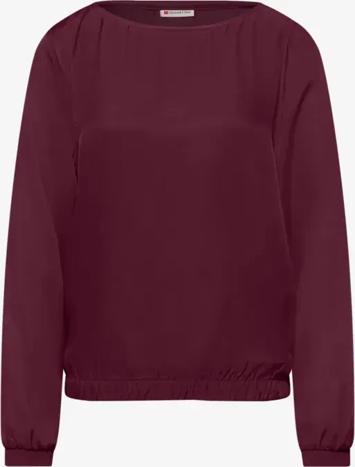 Street One Bluse mit Elastiksaum Shirt langarm truffle red (Damen)
