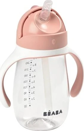 Beaba 2in1 Trinklernbecher, 8+M, 300ml, old pink