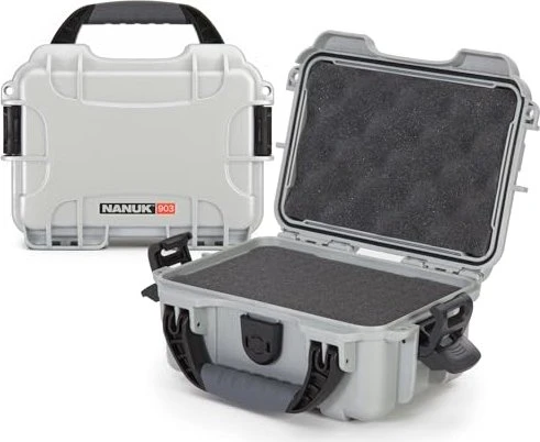 Nanuk 903 Schutzkoffer mit Schaumstoff silber