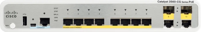 Cisco Catalyst 3560-CG Compact IP Base Desktop Gigabit Managed Switch, 8x RJ-45, 2x RJ-45/SFP, 124W PoE+