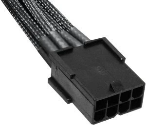 NZXT 6/8-Pin PCIe Verlängerung 45cm, sleeved schwarz