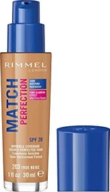 Rimmel Match Perfection Foundation 203 true beige LSF20, 30ml