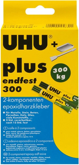 UHU Plus Endfest 2-Komponenten Epoxidharzkleber, 163g
