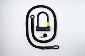 tex-lock eyelet D-Lock 160cm Textilschloss, Schlüssel onyx black