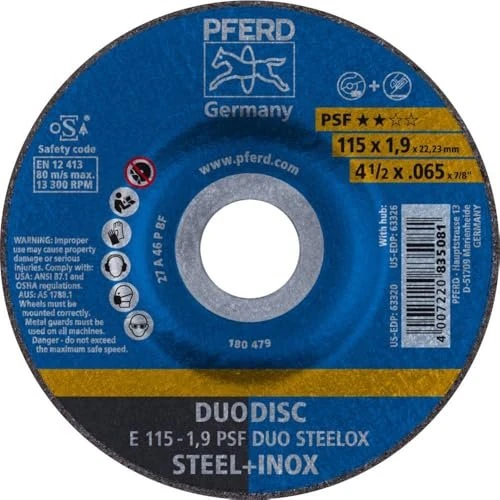 Pferd E 115-1.9 PSF DUO STEELOX Trennscheibe, 115x1.9x22.23mm, 10 Stück