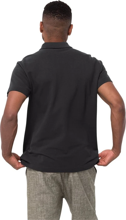 Jack Wolfskin Essential Poloshirt kurzarm black 6001 (Herren)