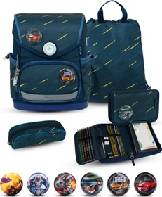 Belmil Premium Compact Plus Orion Blue Schultaschen-Set, 5-tlg.
