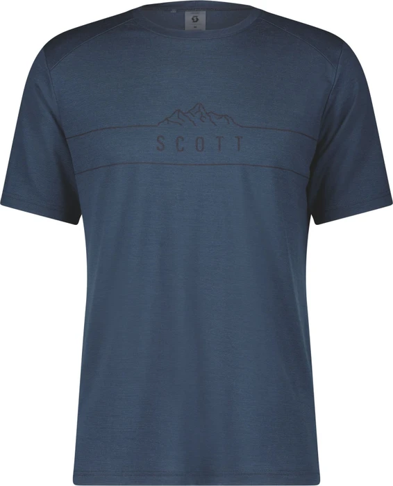Scott Defined Merino Trikot kurzarm metal blue (Herren)