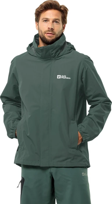 Jack Wolfskin Stormy Point 2L Funktionsjacke black olive (Herren)