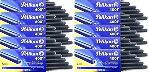 Pelikan 4001 Großraum-Tintenpatrone königsblau, 50er-Pack