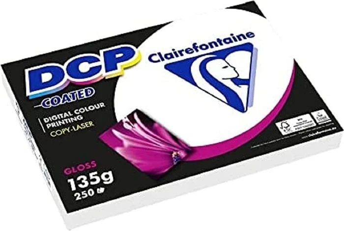 Clairefontaine Digital Colour Printing Coated Gloss Universalpapier glänzend hochweiß, A4, 135g/m², 250 Blatt
